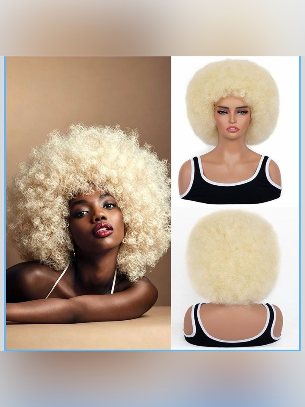 Afro Wig - Soft 70s For Women Afro Wigs Large Bouncy and Soft